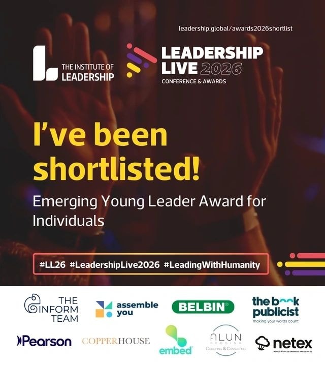 Leadership Live 2026 — I've been shortlisted: Emerging Young Leader Award for Individuals